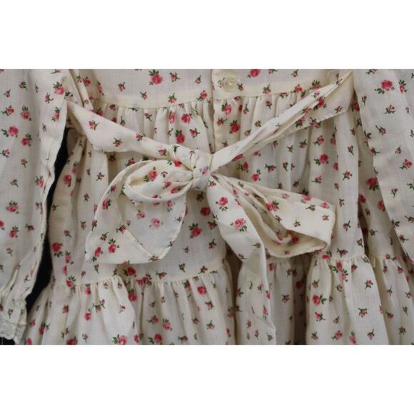 Vintage JCPenney Toddler Time 6m Floral Print Lace Trim Dress - Picture 9 of 11